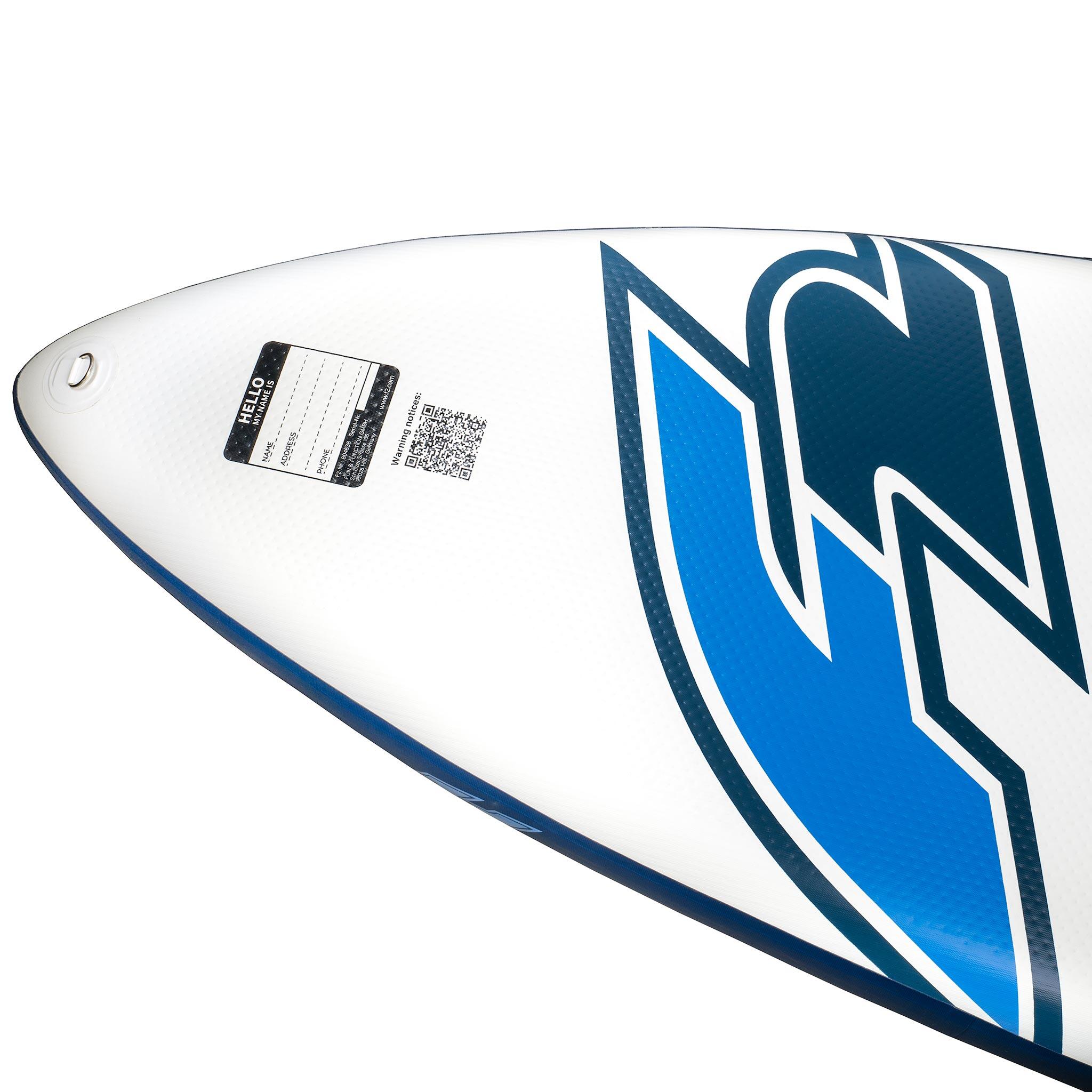 SUP F2 opblaasbaar board Axxis 12'2” Lichtblauw Combo Peddel 2in1 kajakzitje 5/7