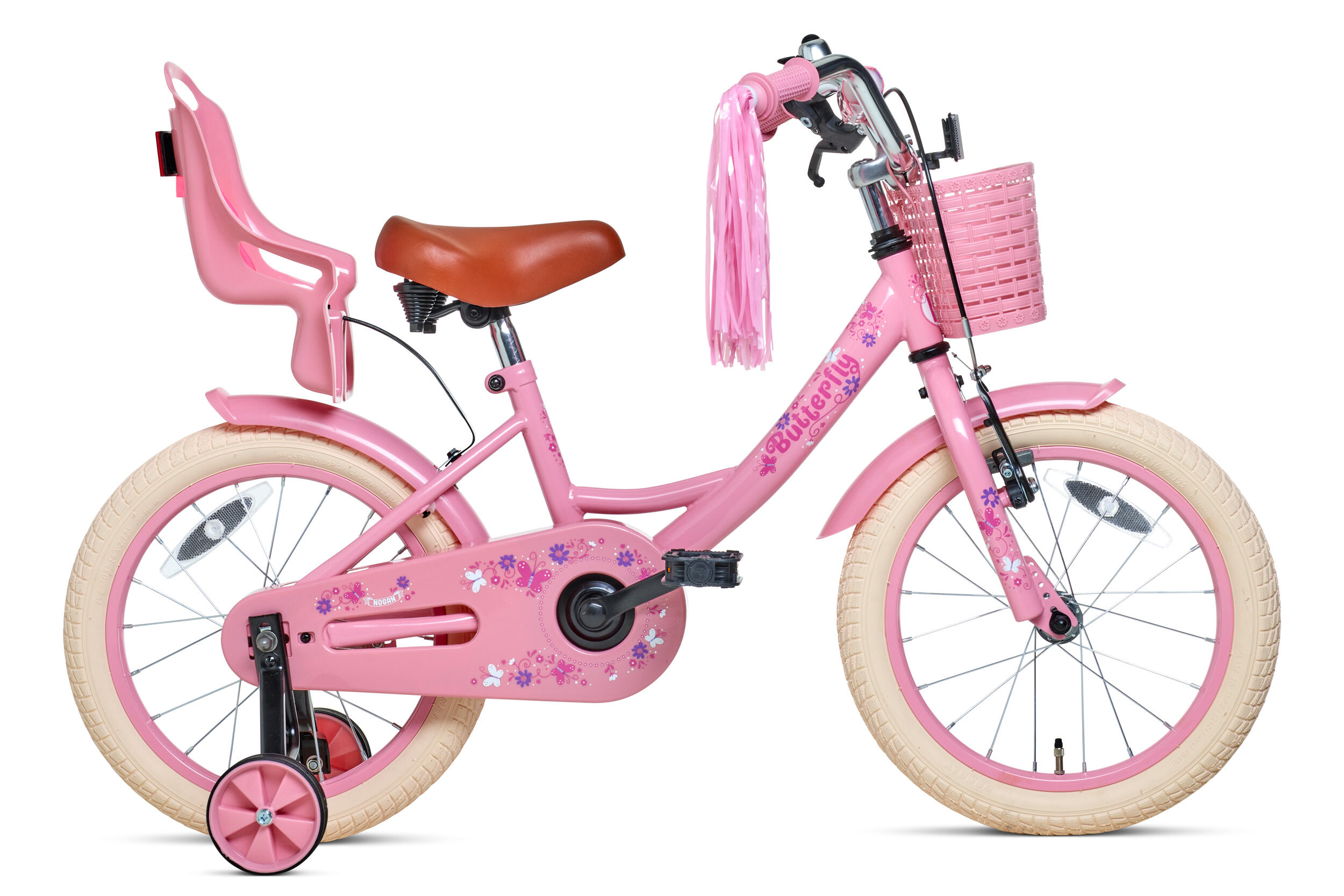 NOGAN Nogan Butterfly Kinderfiets - 16 inch - Roze