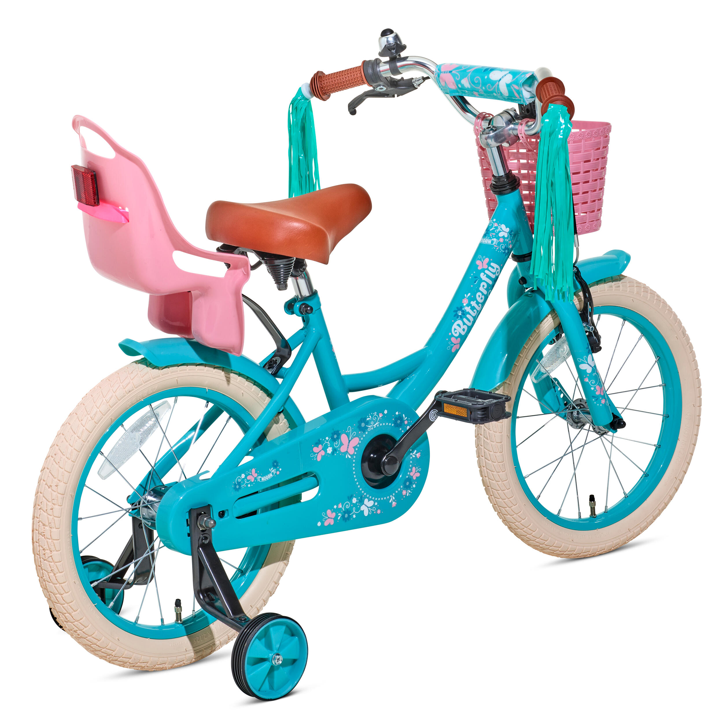 Vélo Enfant Nogan Butterfly - 16 pouces - Turquoise 3/4