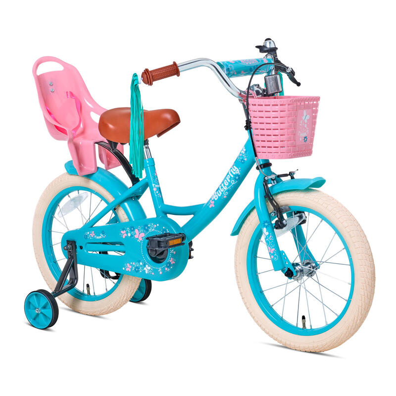 Vélo Enfant Nogan Butterfly - 16 pouces - Turquoise