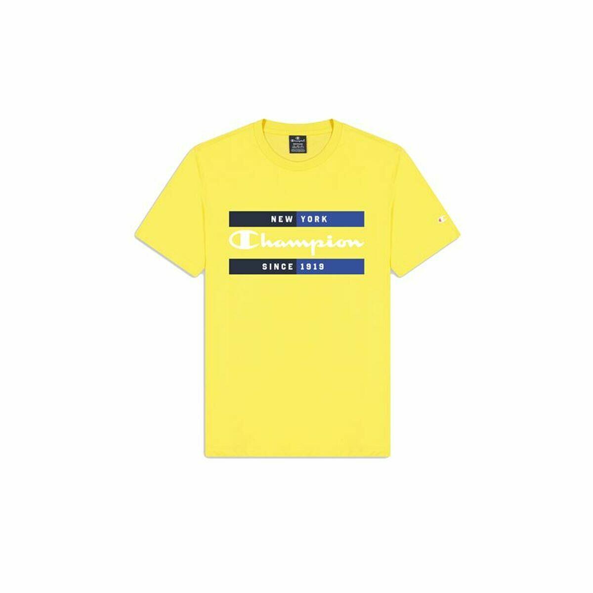 Camisola de Manga Curta Homem Champion Crewneck Amarelo 2/2