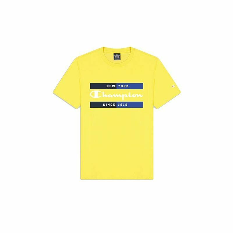 Camiseta de Manga Corta Hombre Champion Crewneck Amarillo