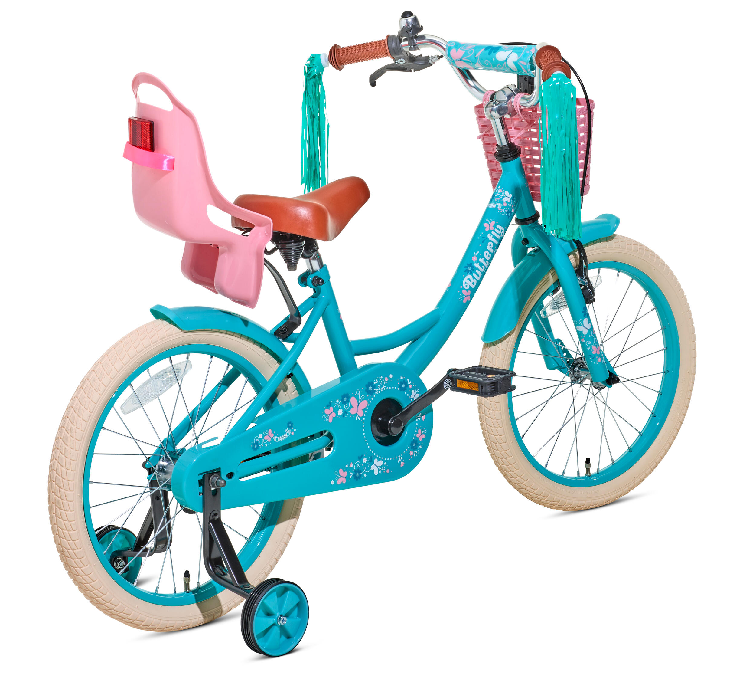 Vélo Enfant Nogan Butterfly - 18 pouces - Turquoise 3/4