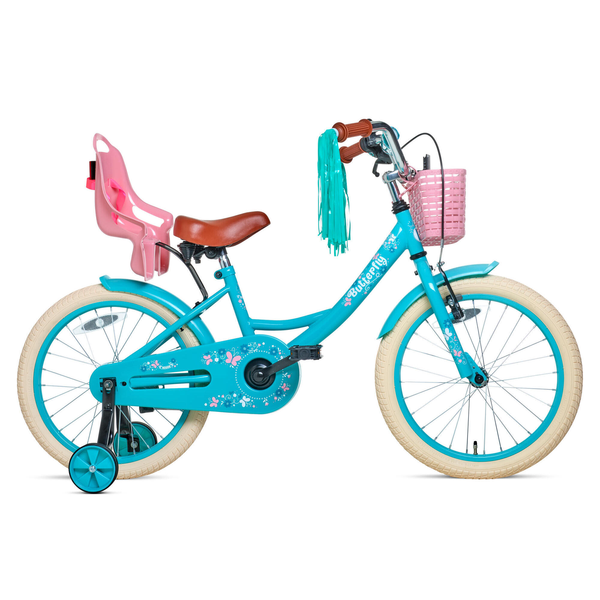 Nogan - Vélo Enfant Nogan Butterfly - 18 Pouces - Turquoise - Vélo Enfant - Bleu - Decathlon