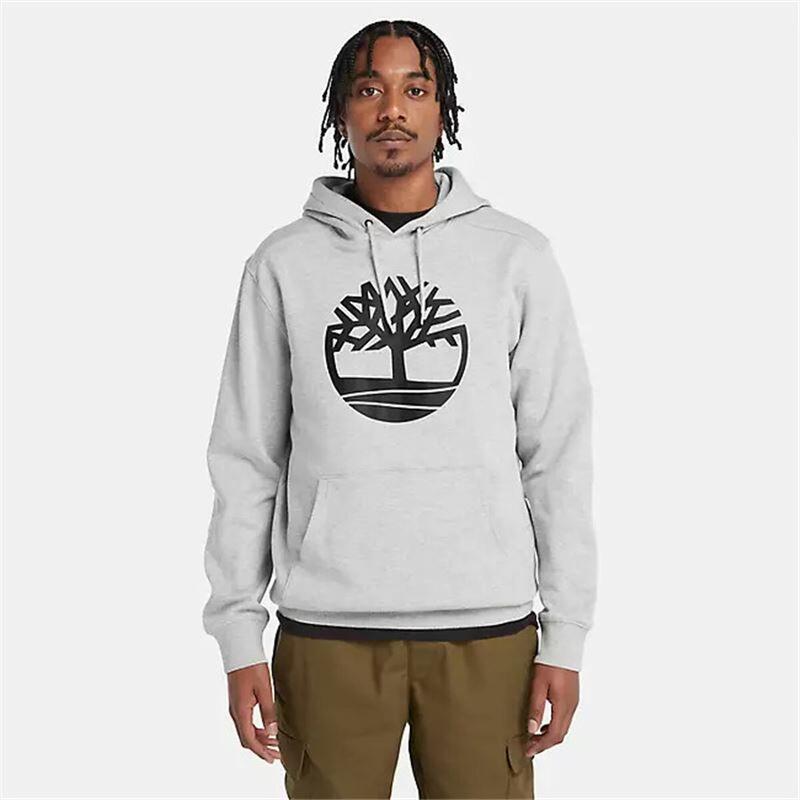 Sweat à capuche homme Timberland Kenn Tree Logo Gris clair