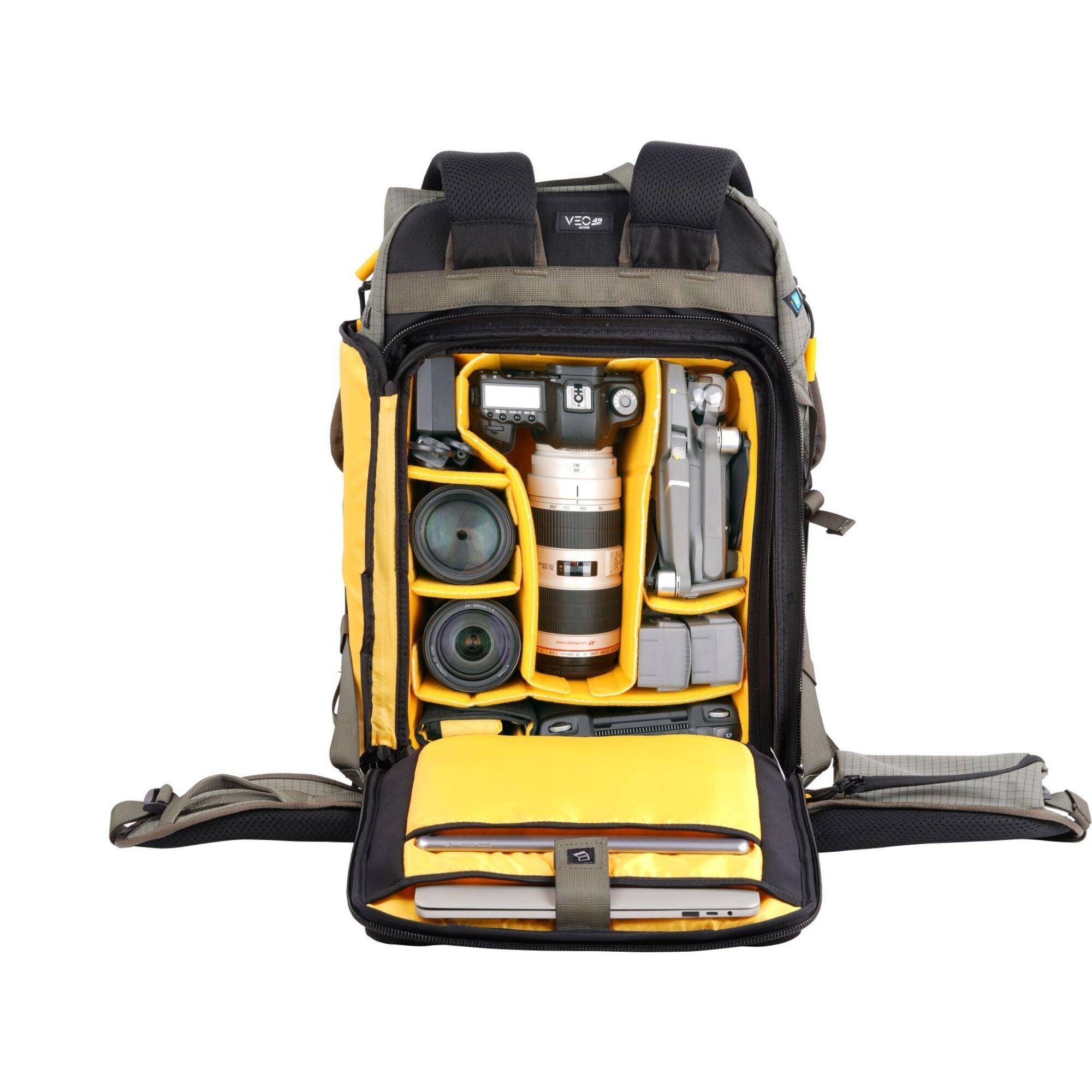 VEO Active 49 Trekking Backpack - For Pro DSLR With Grip - Green 6/7