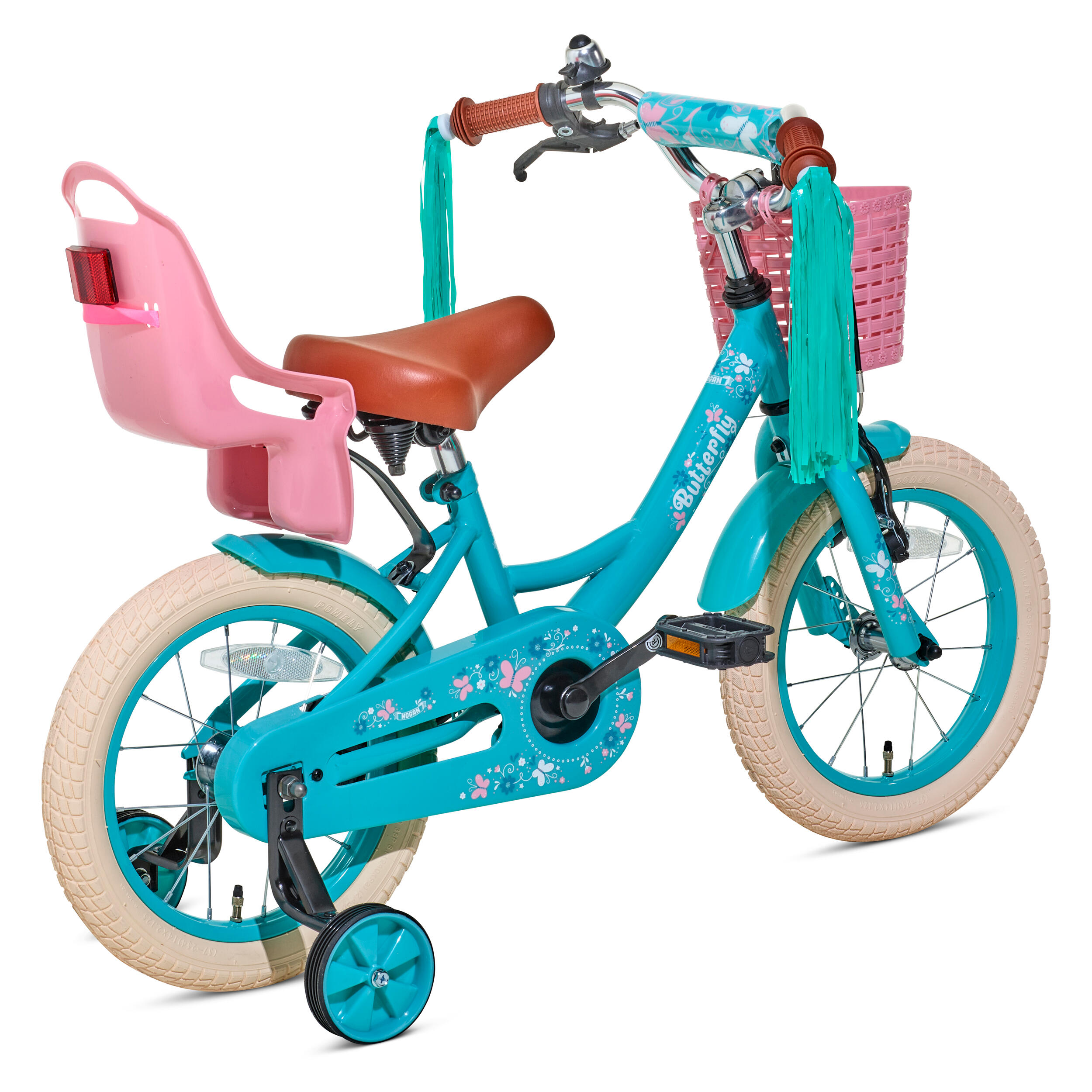 Nogan Butterfly Kinderfahrrad Türkis 3/4