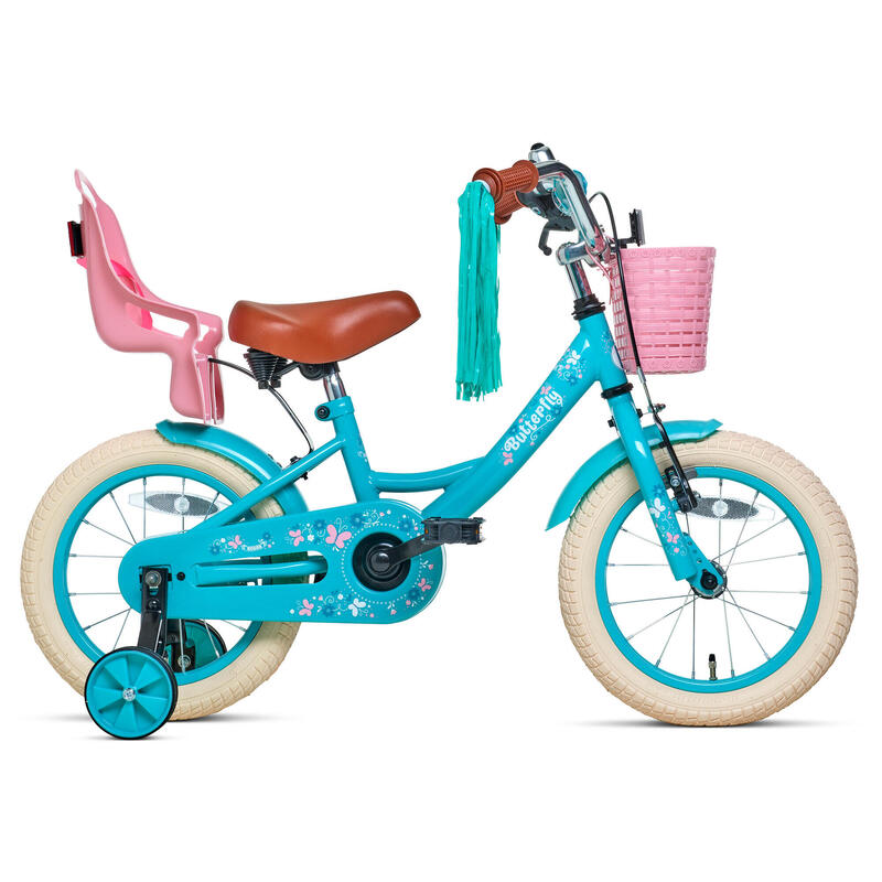Vélo Enfant Nogan Butterfly - 14 pouces - Turquoise