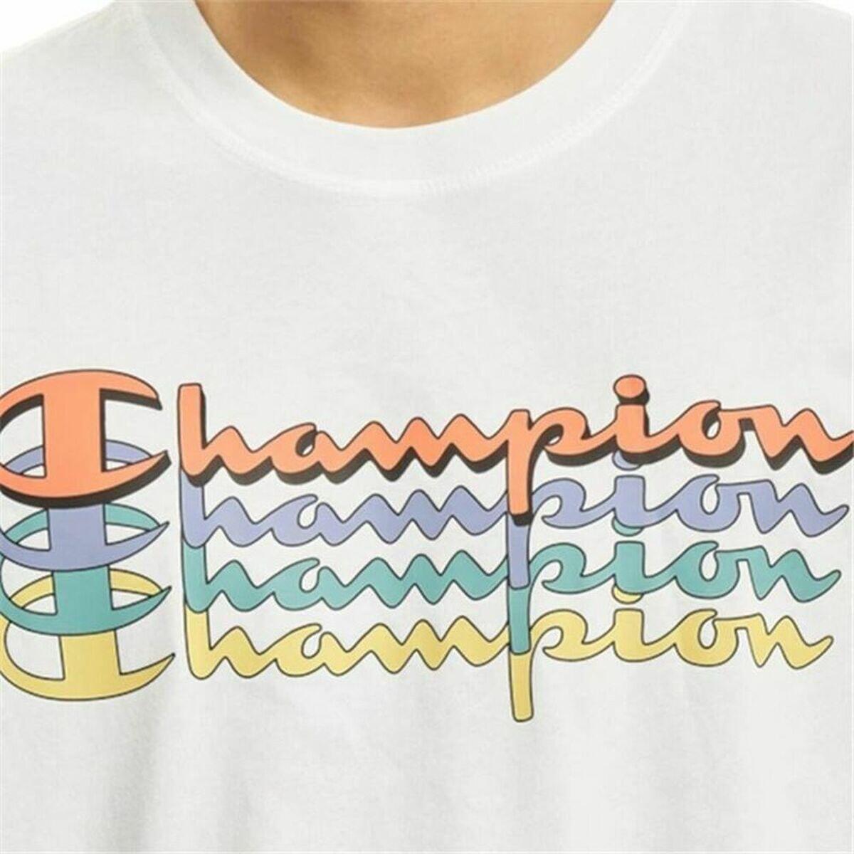 Kurzarm-T-Shirt Champion Crewneck Weiß 3/4