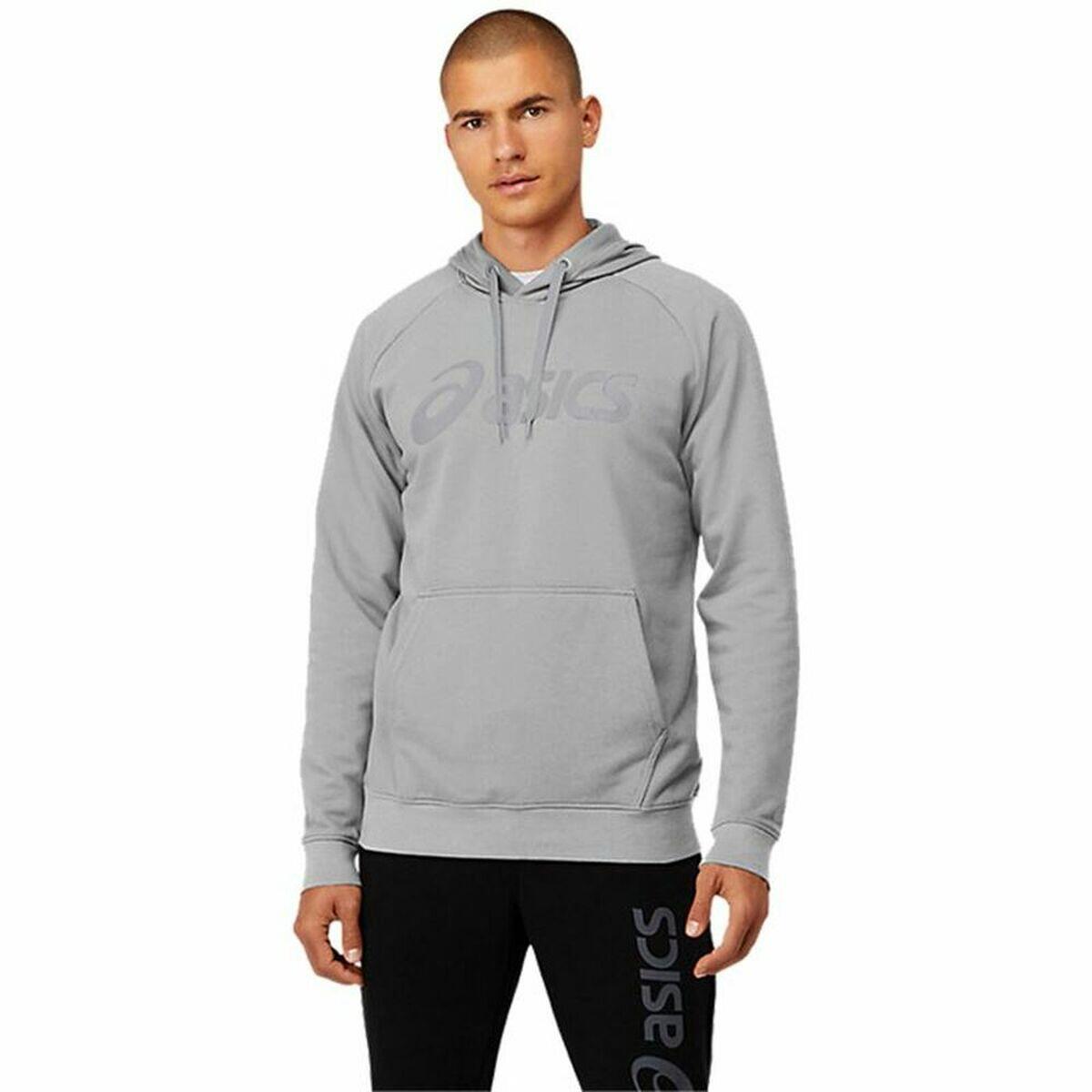Felpa con Cappuccio Uomo Asics Big Oth Grigio 2/5