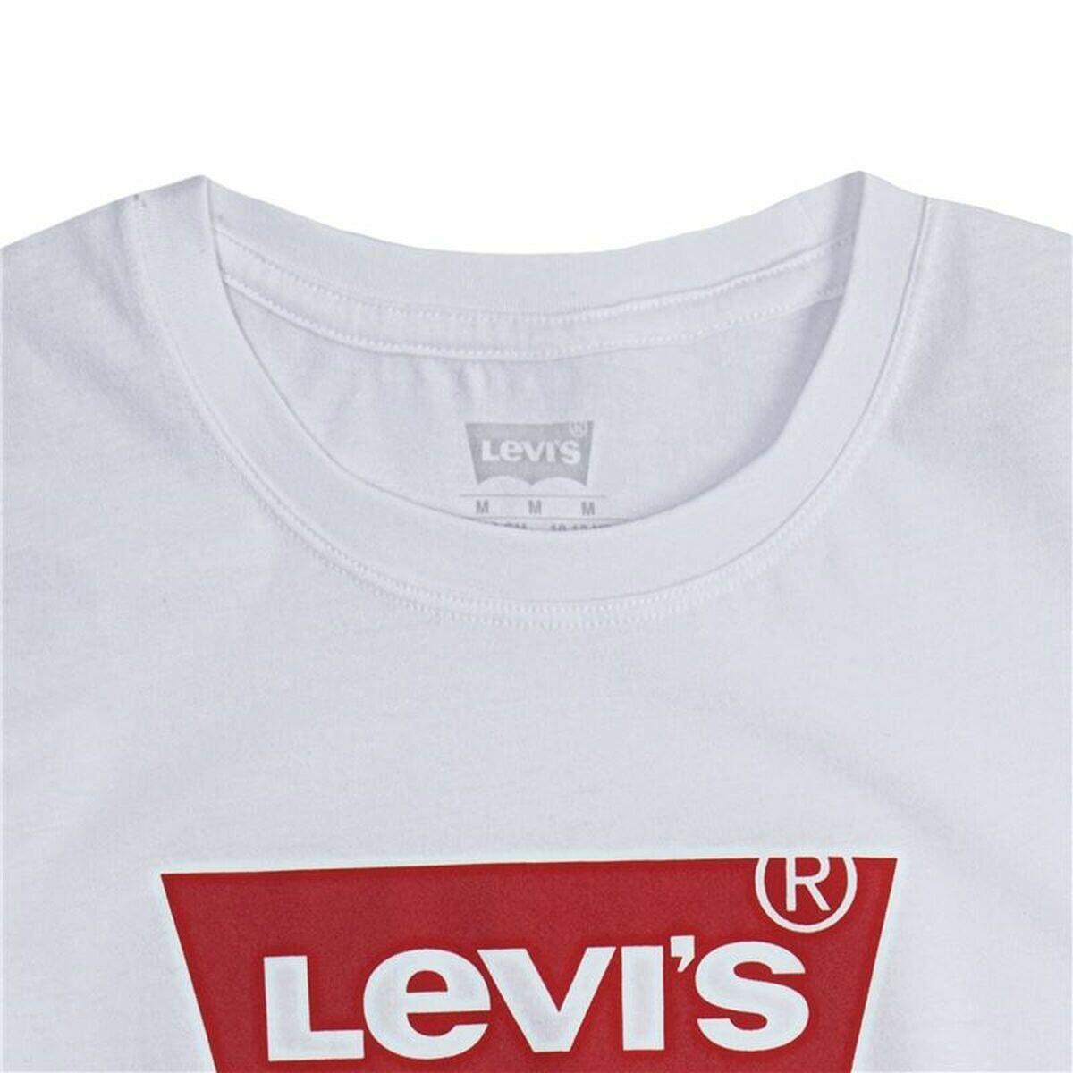 T shirt à manches courtes Enfant Levi's Batwing Logo Blanc 5/5