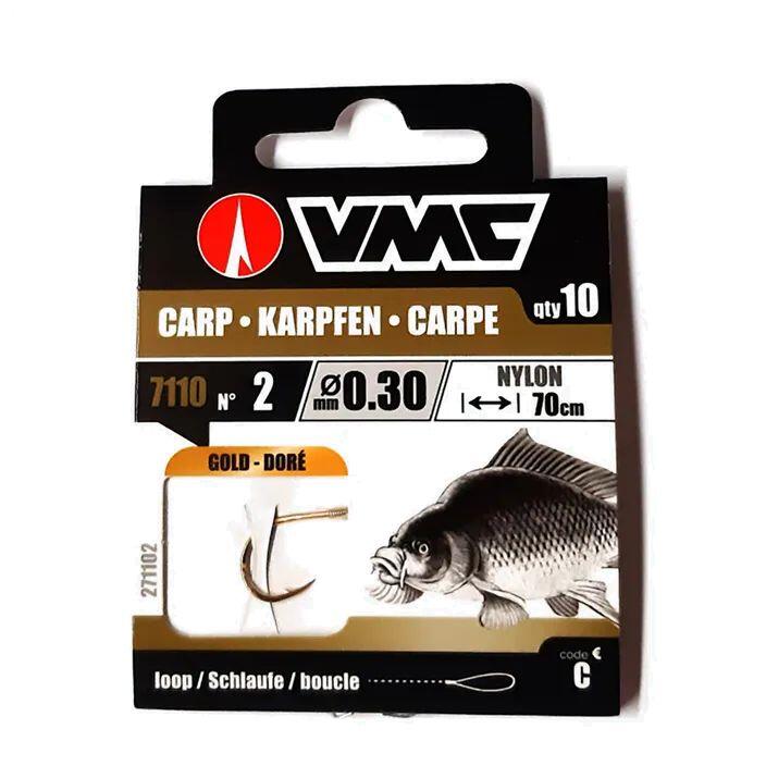 Líder VMC Karp Gold, laço, anzol farpado + linha, 10 unid.