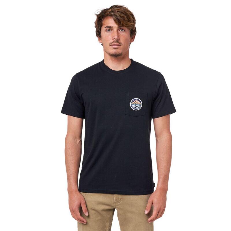 Camiseta de Manga Corta Hombre Rip Curl Horizon Badge Negro