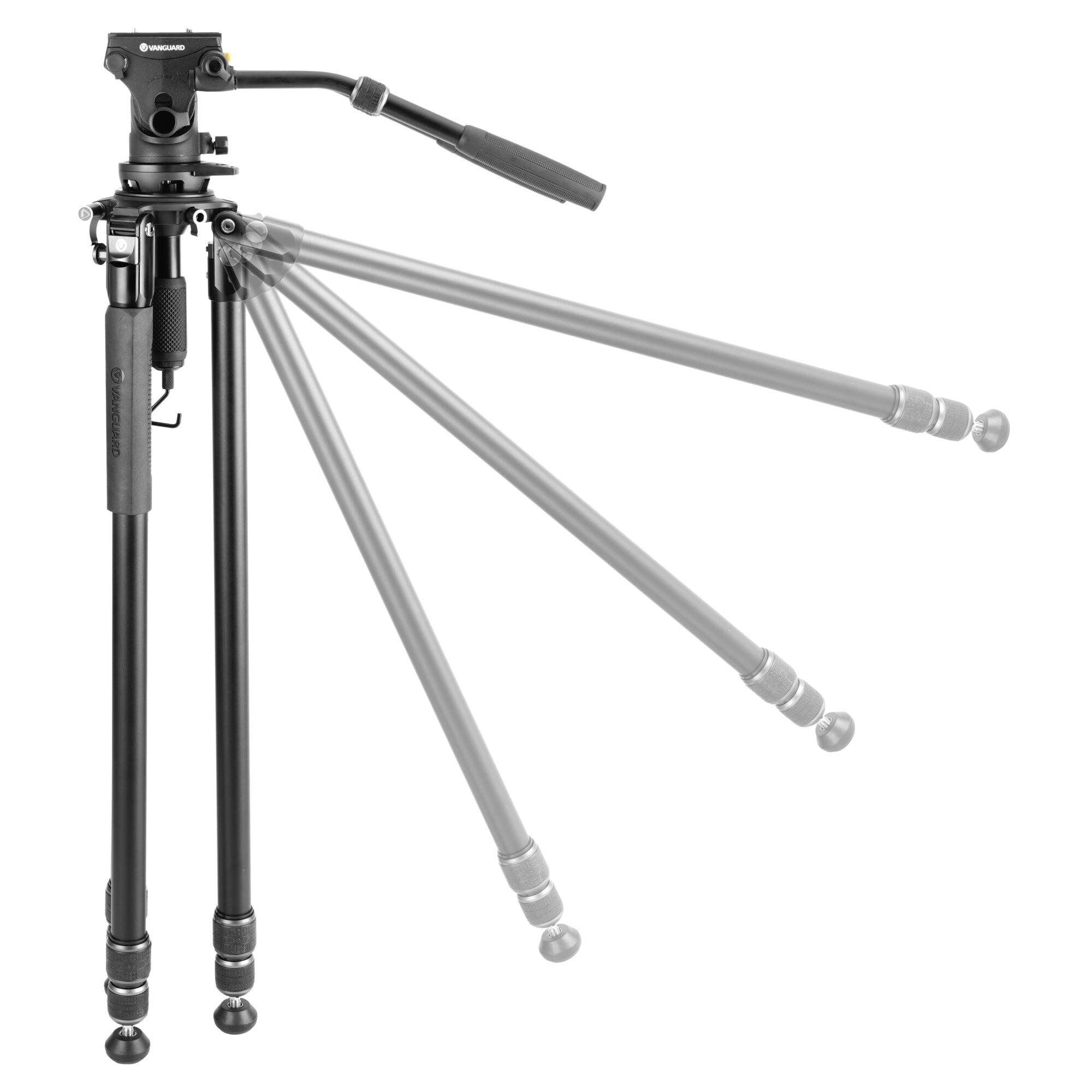 Trípode de vídeo de aluminio rótula Veo PV-20 Vanguard Alta Pro 3VRL 303AV20 5/7