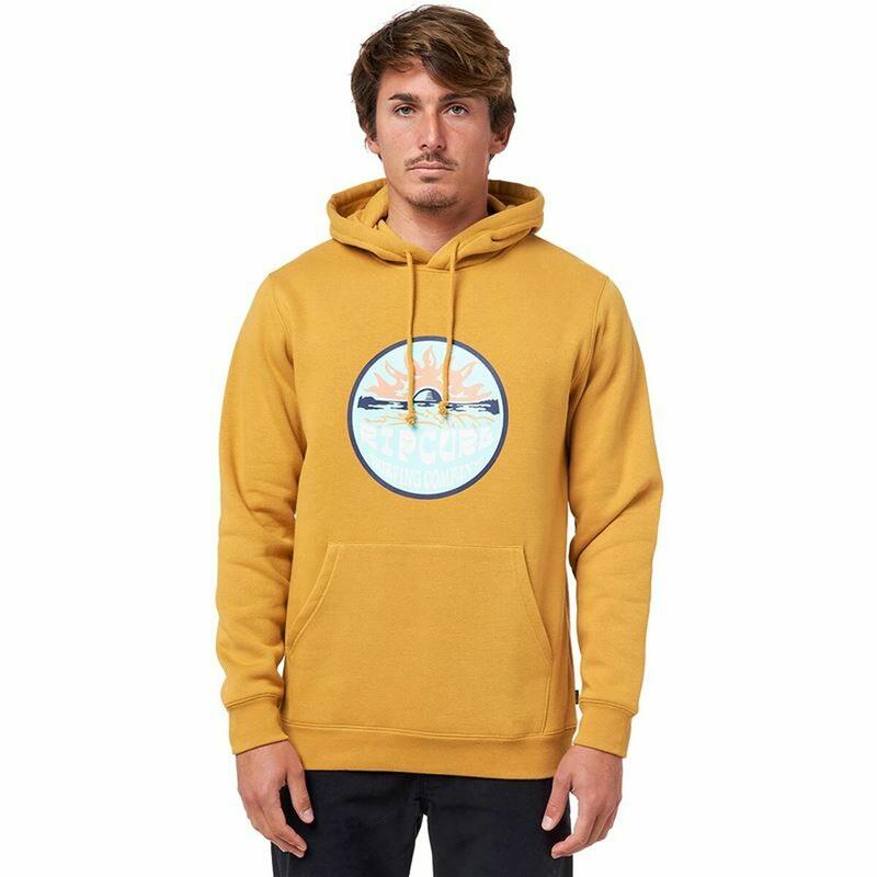 Felpa con Cappuccio Uomo Rip Curl Down The Line Ocra