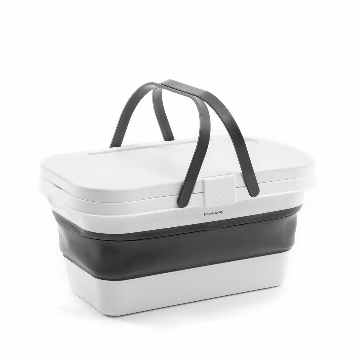 Cestino Della Spesa Pieghevole 25L | Isolato | Con Manigo | Impermeabile | Per Picnic, Viaggi, Shopping - Foto 2