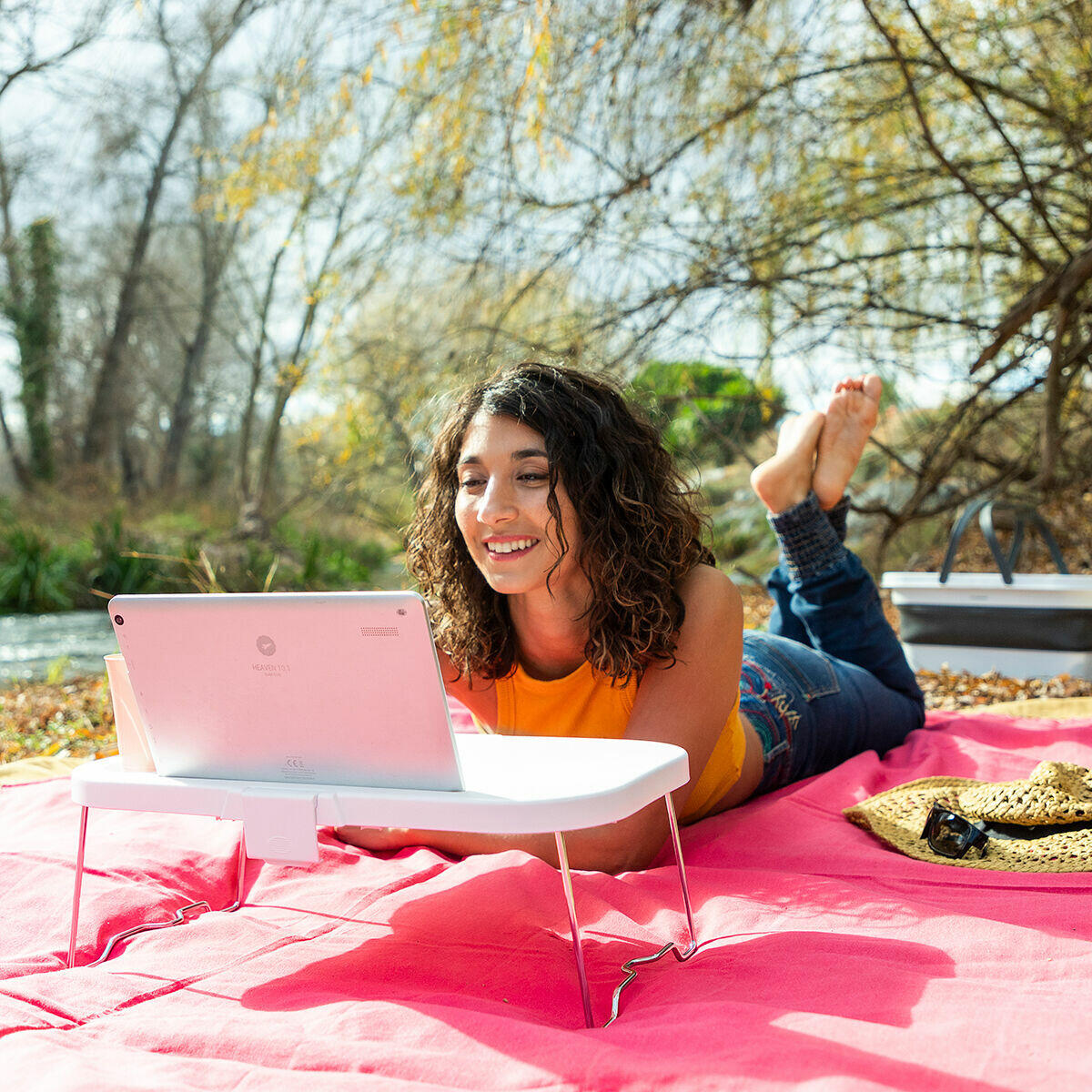 Cesta de Picnic Plegable con Tapa-Mesa InnovaGoods Polipropileno 4/4
