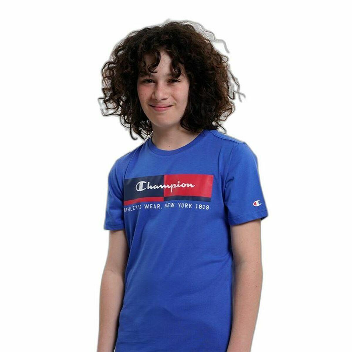 T-shirt à manches courtes enfant Champion Crewneck  Bleu 2/5