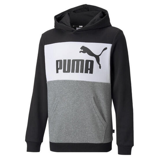 Felpa con Cappuccio Bambino Puma Essential Colorblock Nero