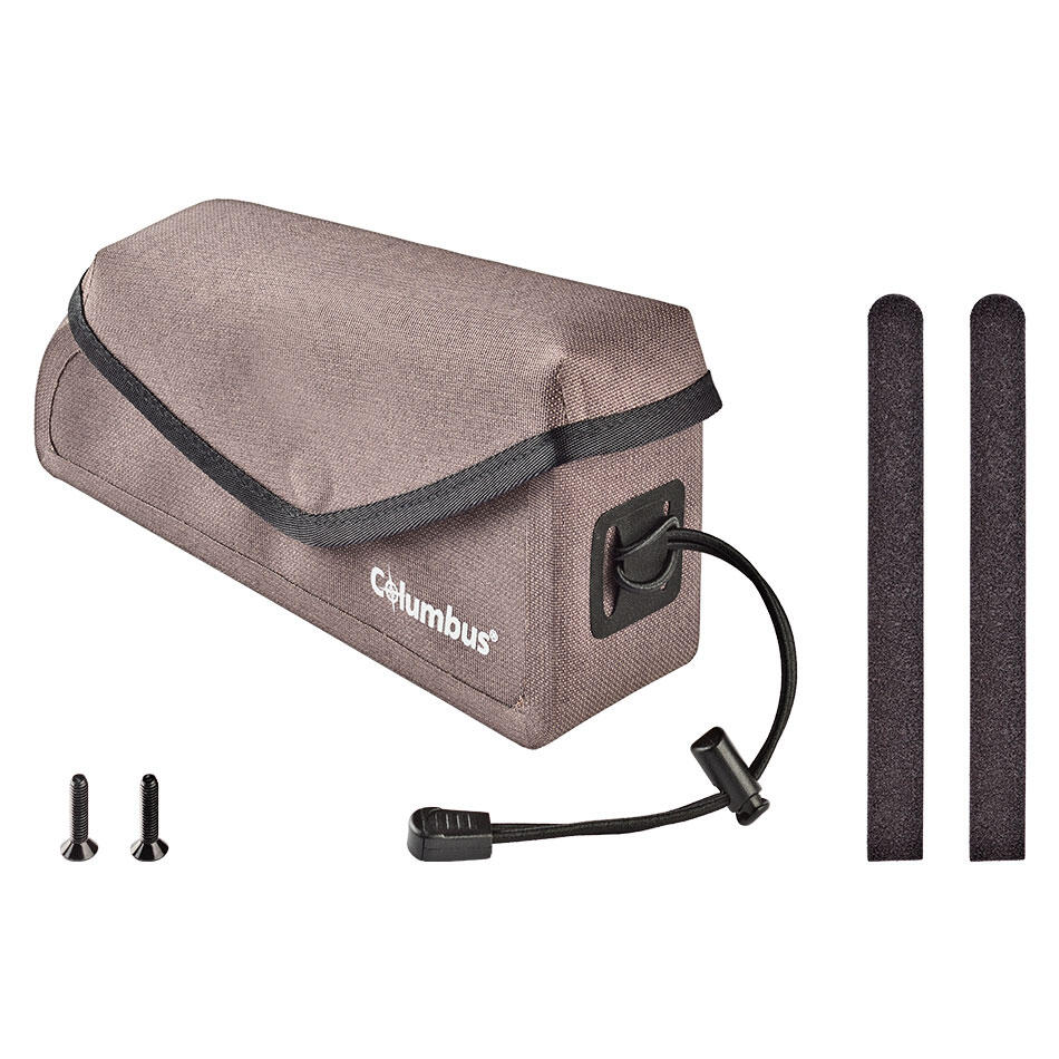 Bolsa estanca de cuadro superior con tornillos Columbus marrón 7/7