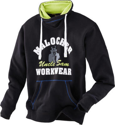 UNCLE SAM vestiario Felpa nera/royal/lime