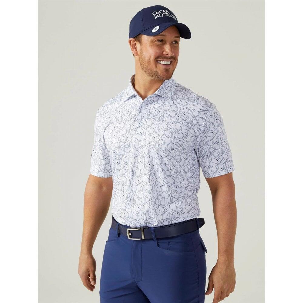 Oscar Jacobson Hollow Polo - White 3/4