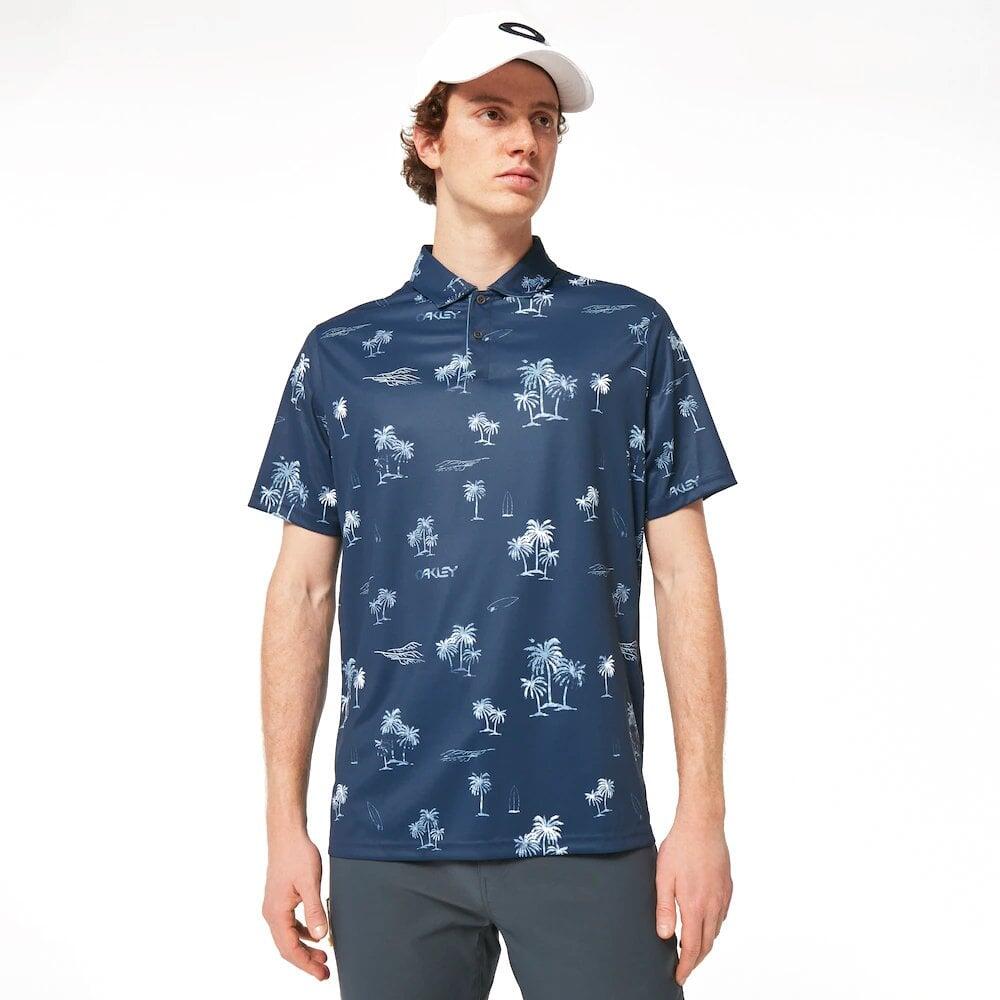 OAKLEY Oakley RC SUN SHADE PRINT POLO SHIRT TEAM NAVY