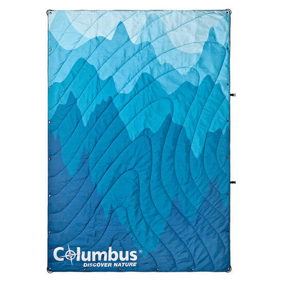 Couverture de Voyage Columbus Waves Dégradé de Bleu