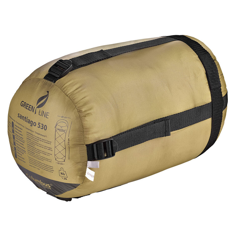 Sac de Couchage de Forme Momie Columbus Santiago 530 Kaki 2/4