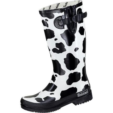 BOCKSTIEGEL bottes de pluie Bottes de pluie à vache, noires et blanches