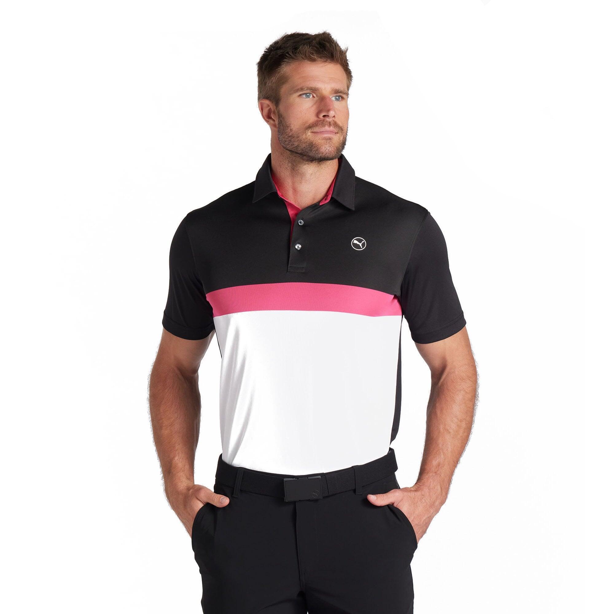 Puma Pure Colorblock Polo WHITEGLOW/PB 1/3