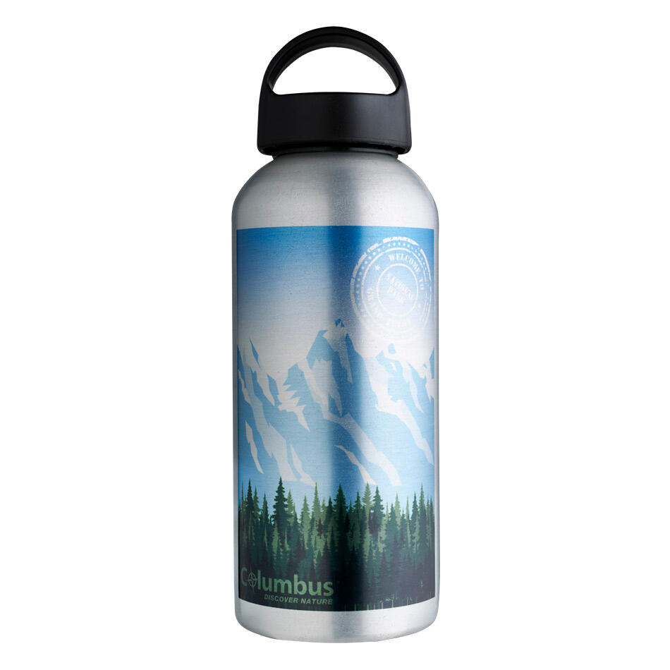 Columbus 600 ml Grand Teton Hiking Bottle Grey and Blue 1/5
