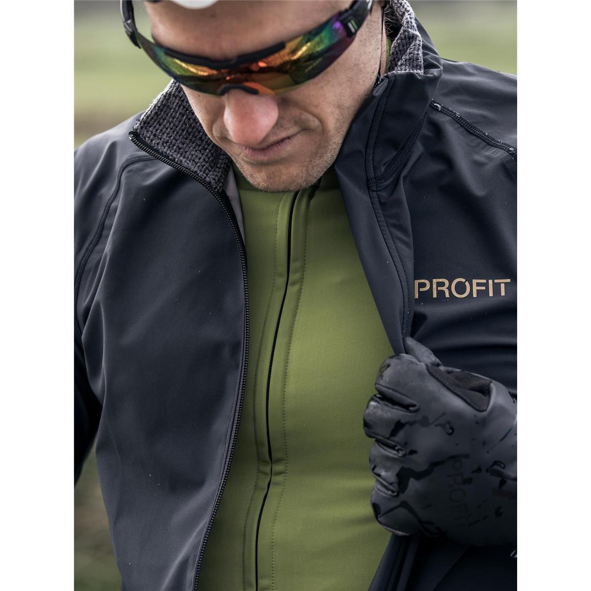 Chaqueta impermeable Spiuk Profit Cold & Rain Light negra 3/4