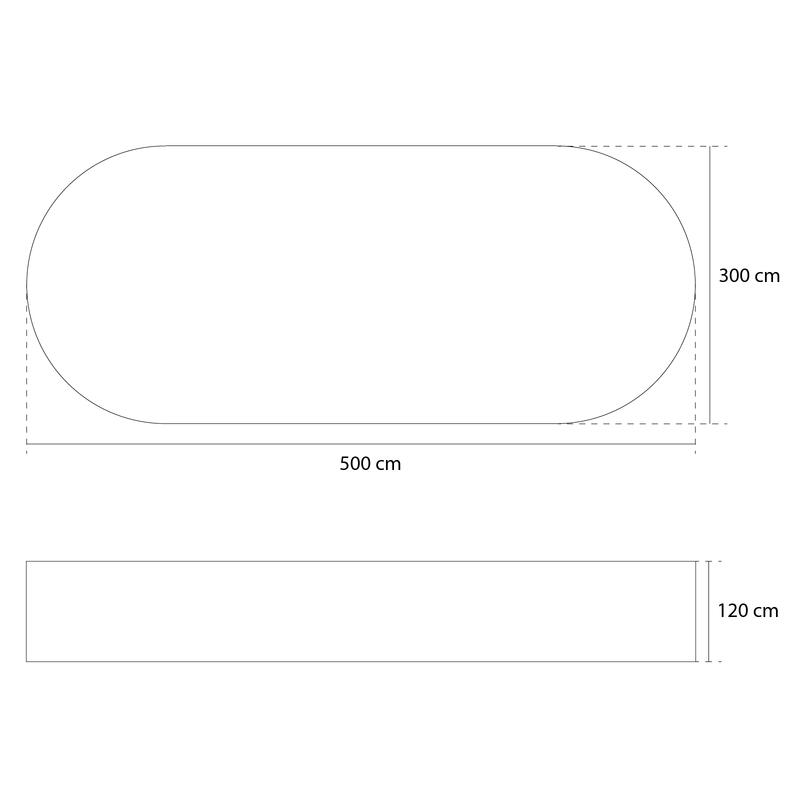 Liner piscina acero 500 x 300 x 120 cm