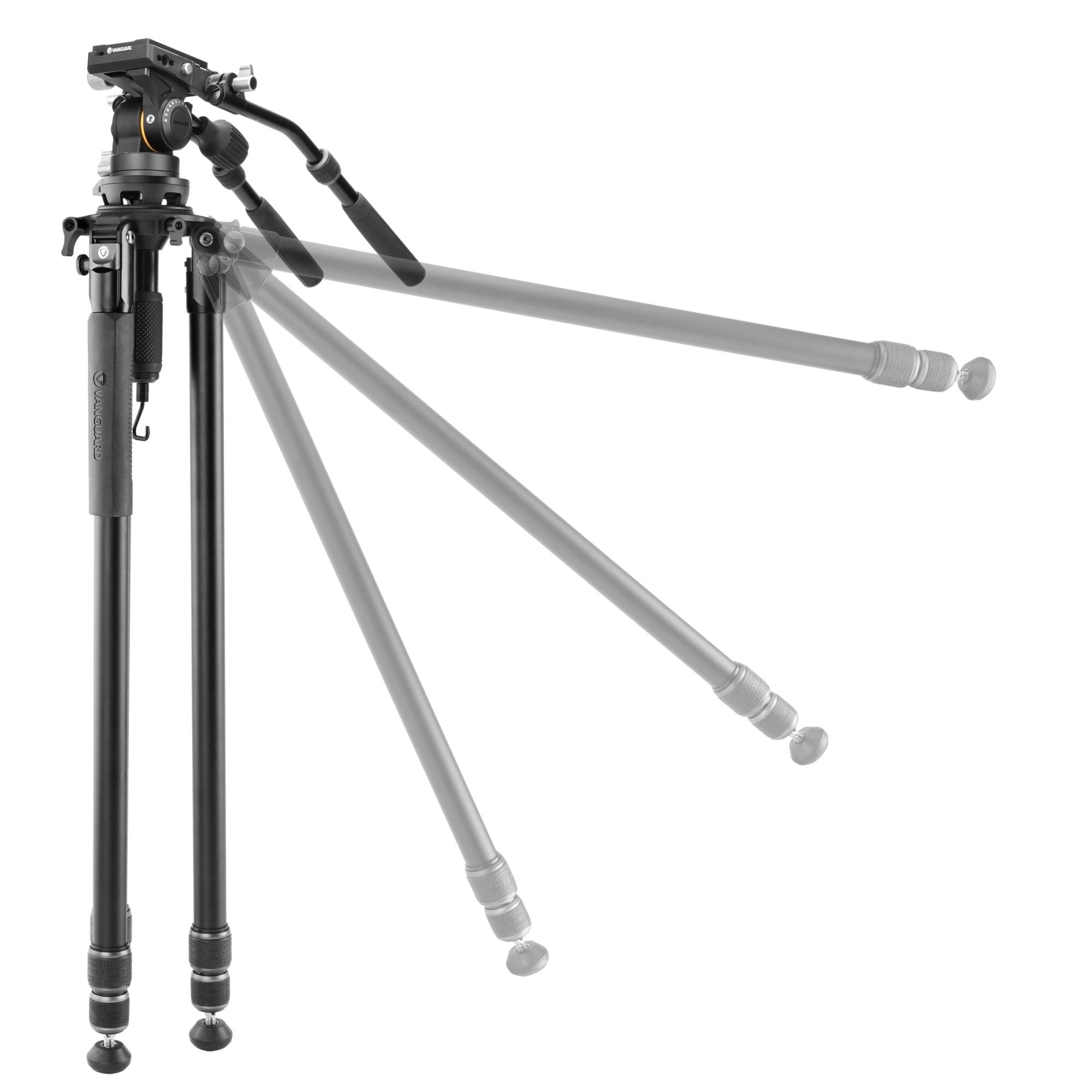Trípode de vídeo de aluminio rótula Veo PV-18 Vanguard Alta Pro 3VRL 303AV18 6/7