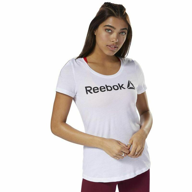 Maglia a Maniche Corte Donna Reebok Scoop Neck Bianco