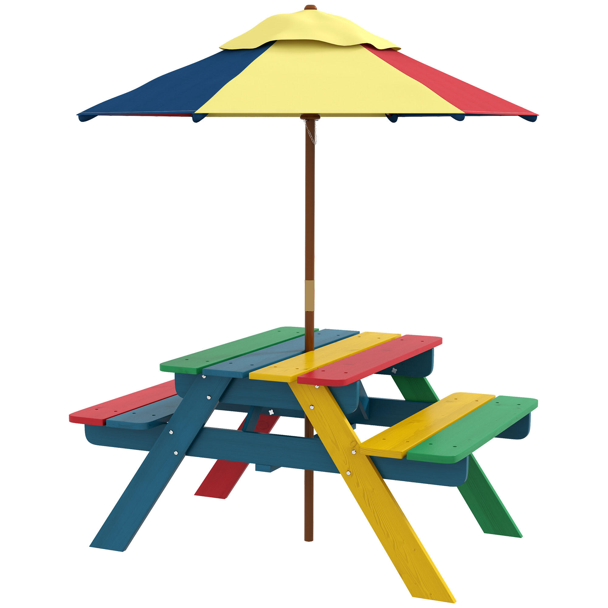 Mesa de piquenique para crianças multicolor outsunny