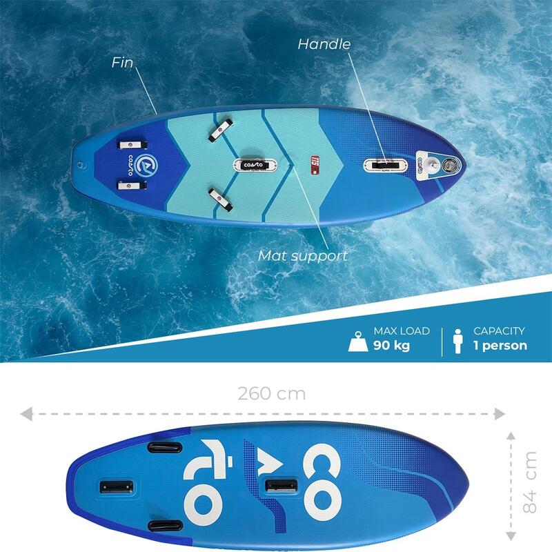 nafukovací windsurf COASTO Mir 8'6''x33''x5''