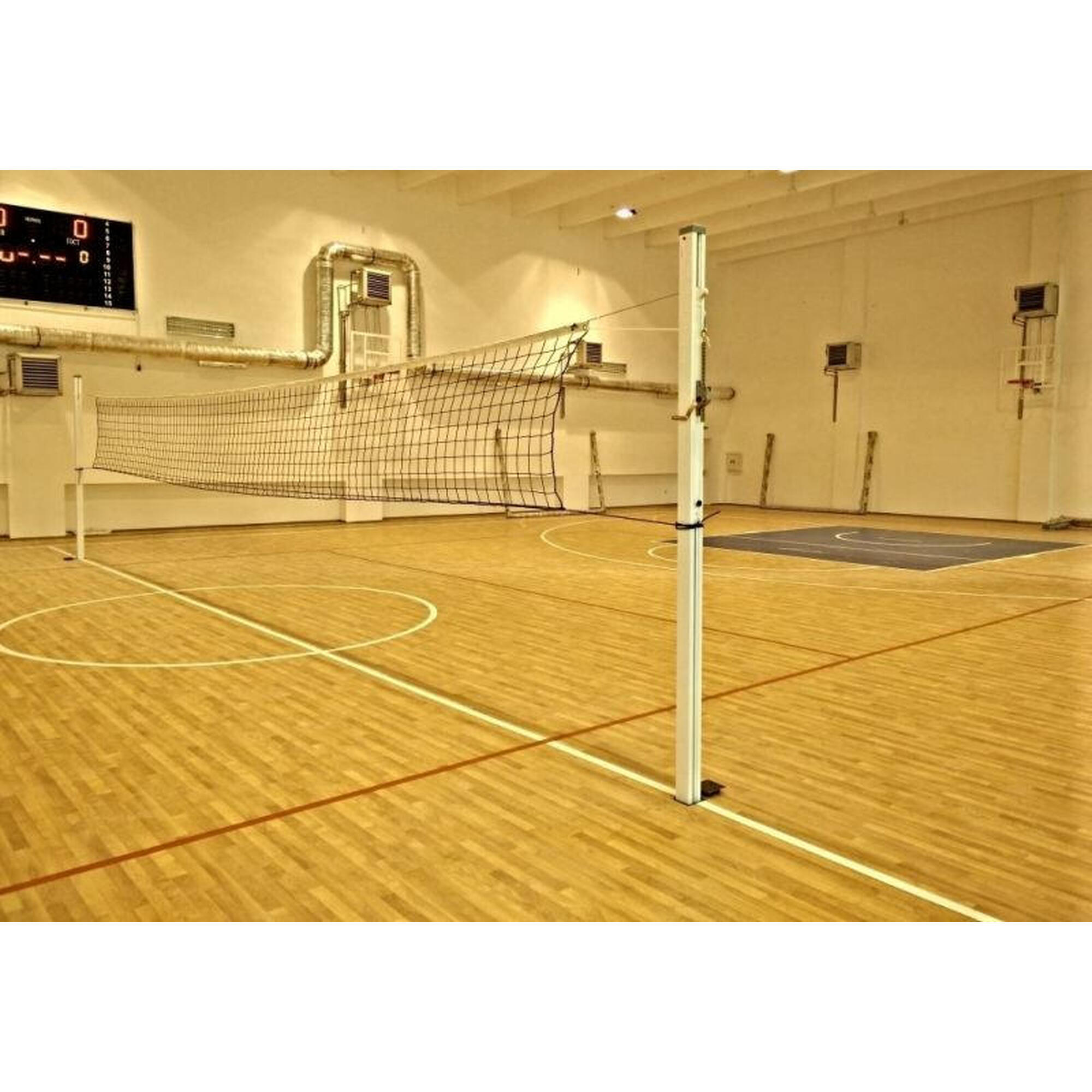 Stalpi volei Anastasia Sport profil aluminiu 80x80 mm cu inaltime reglabila