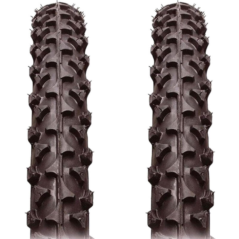 2 Cubiertas de Bicicleta MTB 26x1.90 Negras con Taco (47-507) GES