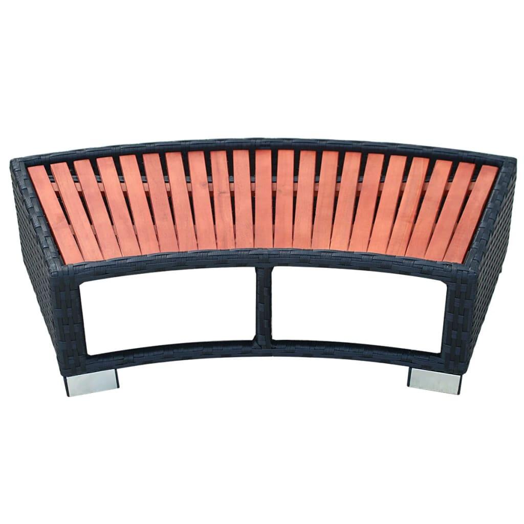 Degrau para spa em vime 92x45x25 cm preto 3/4
