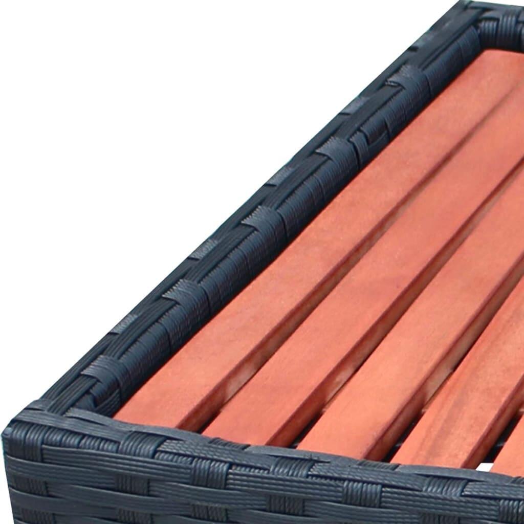 Degrau para spa em vime 92x45x25 cm preto 4/4