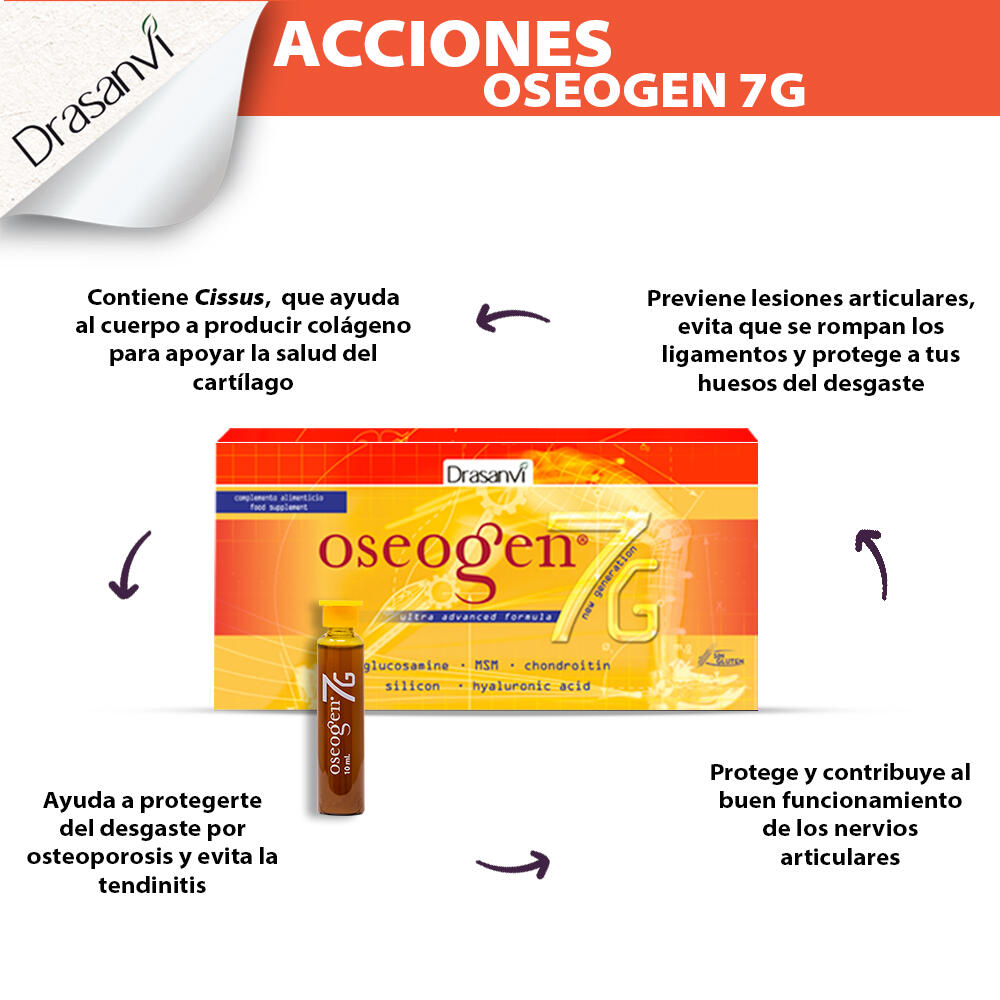 7G Viales Oseogen - Regeneración Tejidos Dañados - 20 viales - DRASANVI 4/5