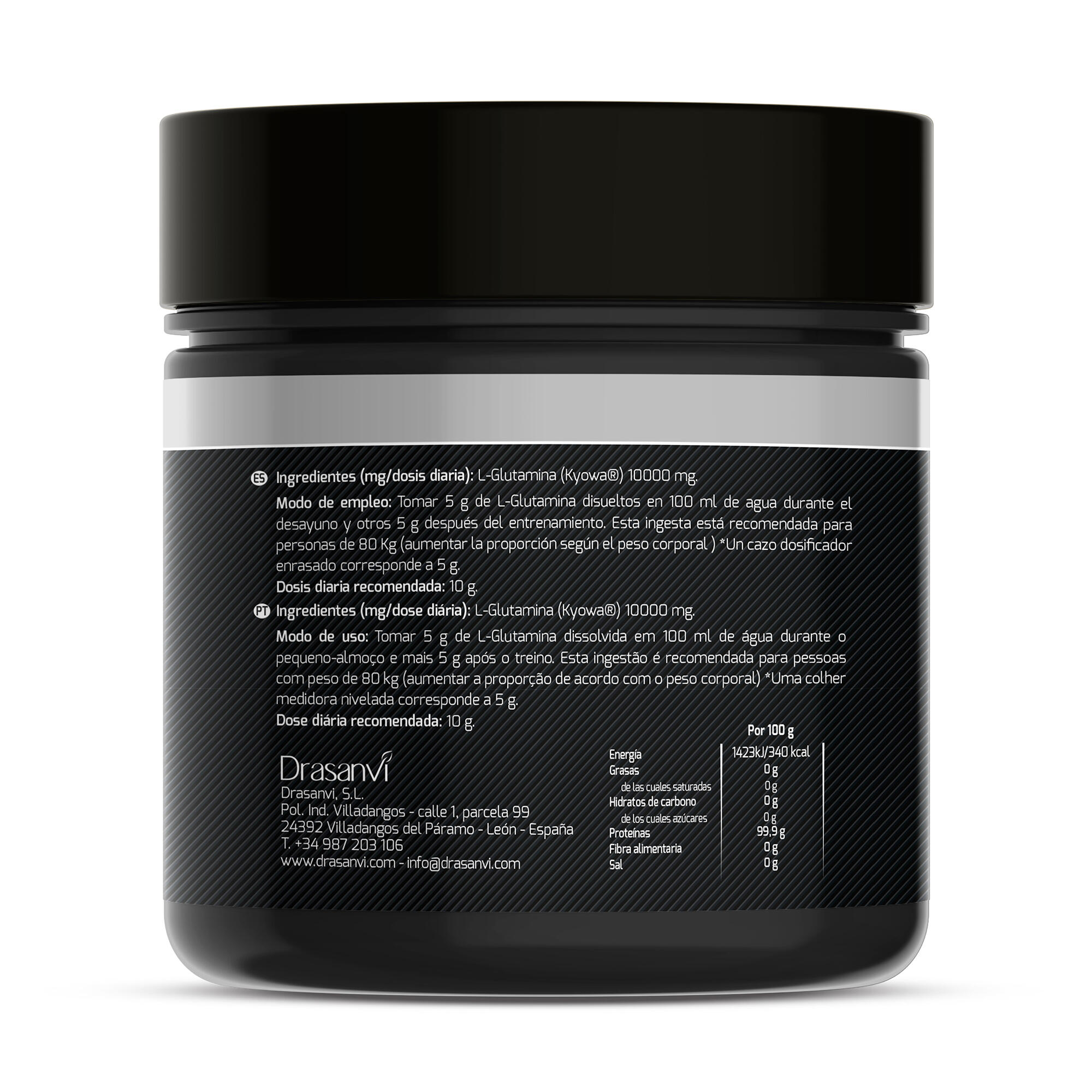 L-Glutamina Kyowa Quality Sport Live - Sabor Neutro - 300Gr - DRASANVI 2/3