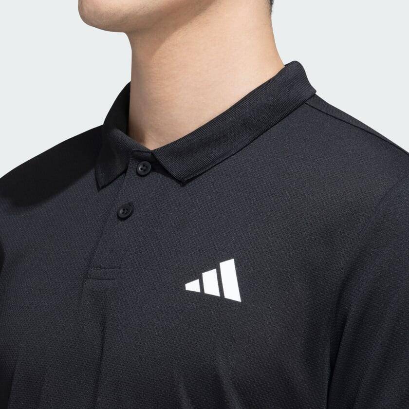 Adidas CLUB PIQUE POLO Men Tennis Polo Shirts Black -  5