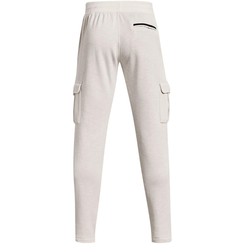 Pantalon Under Armour Essential Fleece Heritage Cargo, Blanc, Hommes