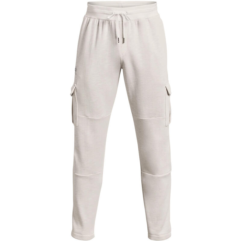 Pantalon Under Armour Essential Fleece Heritage Cargo, Blanc, Hommes