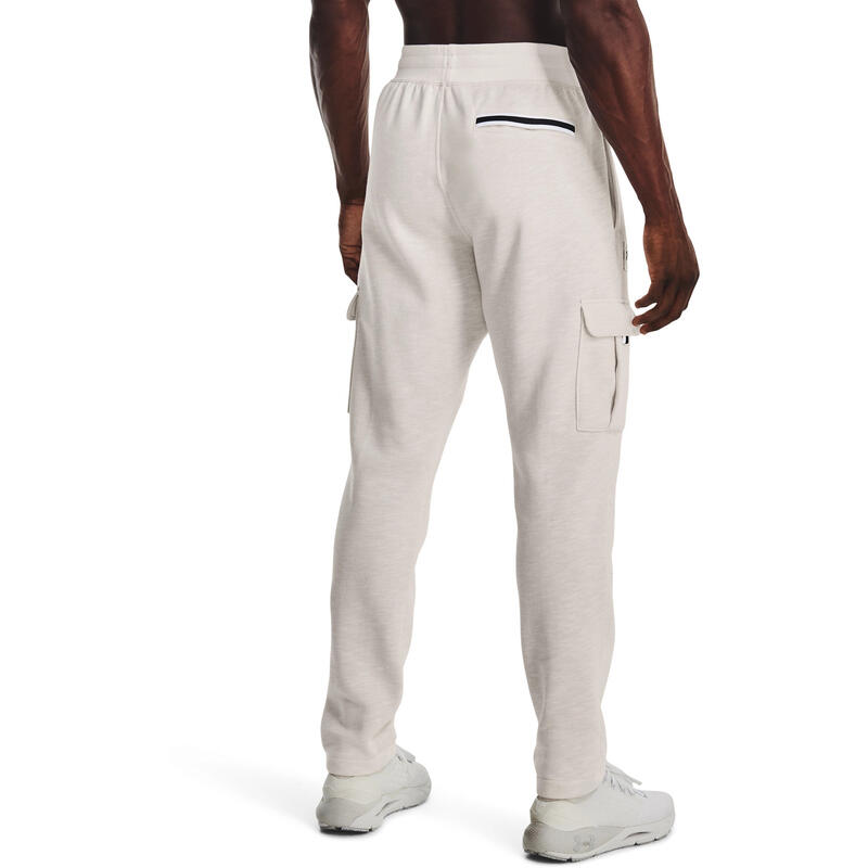 Pantalon Under Armour Essential Fleece Heritage Cargo, Blanc, Hommes