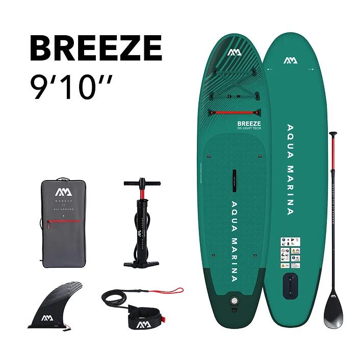 BREEZE Inflatable Stand Up Paddle Board Set - Green