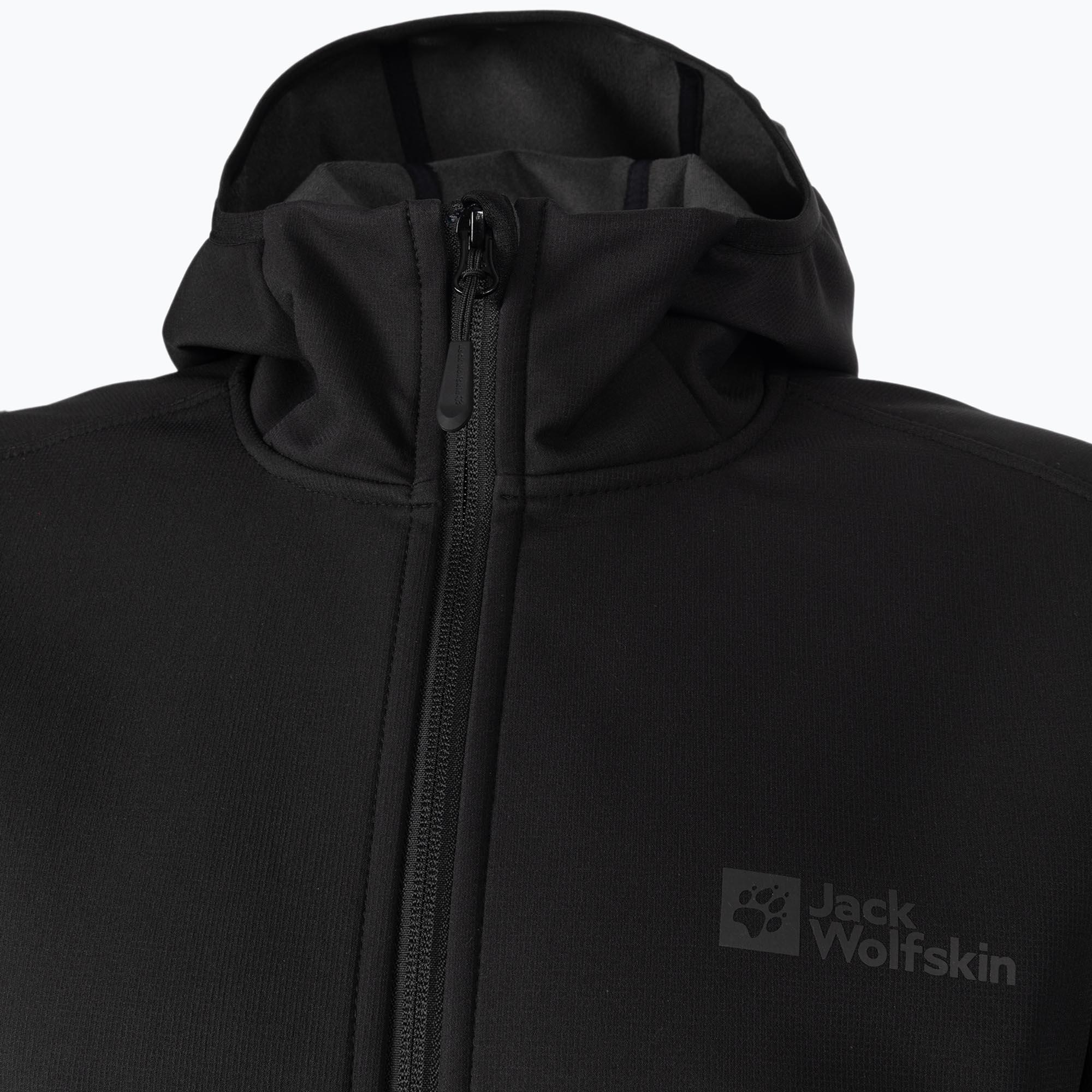 Jaqueta softshell masculina Jack Wolfskin Bornberg com capuz 5/5